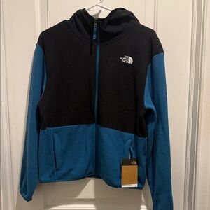 NWT Womans The North Face Black and Blue Full Zip Hoodie